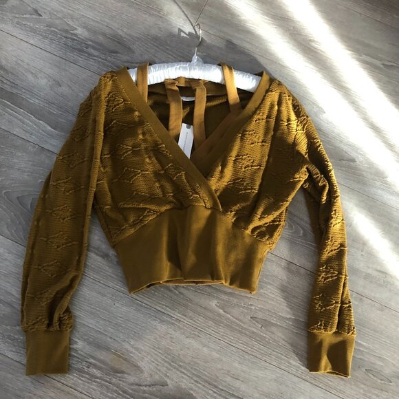 NWT Gemini said By Anthropologie Pointelle Wrap Sweater Set - Picture 6 of 9